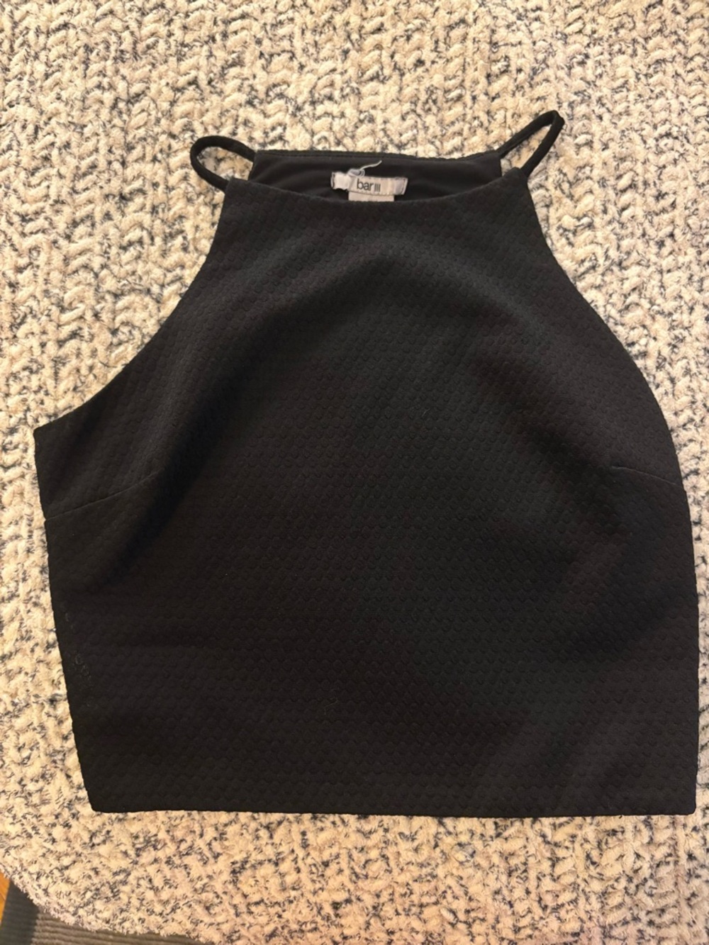 Textured Halter Crop Top - Picture 6 of 7